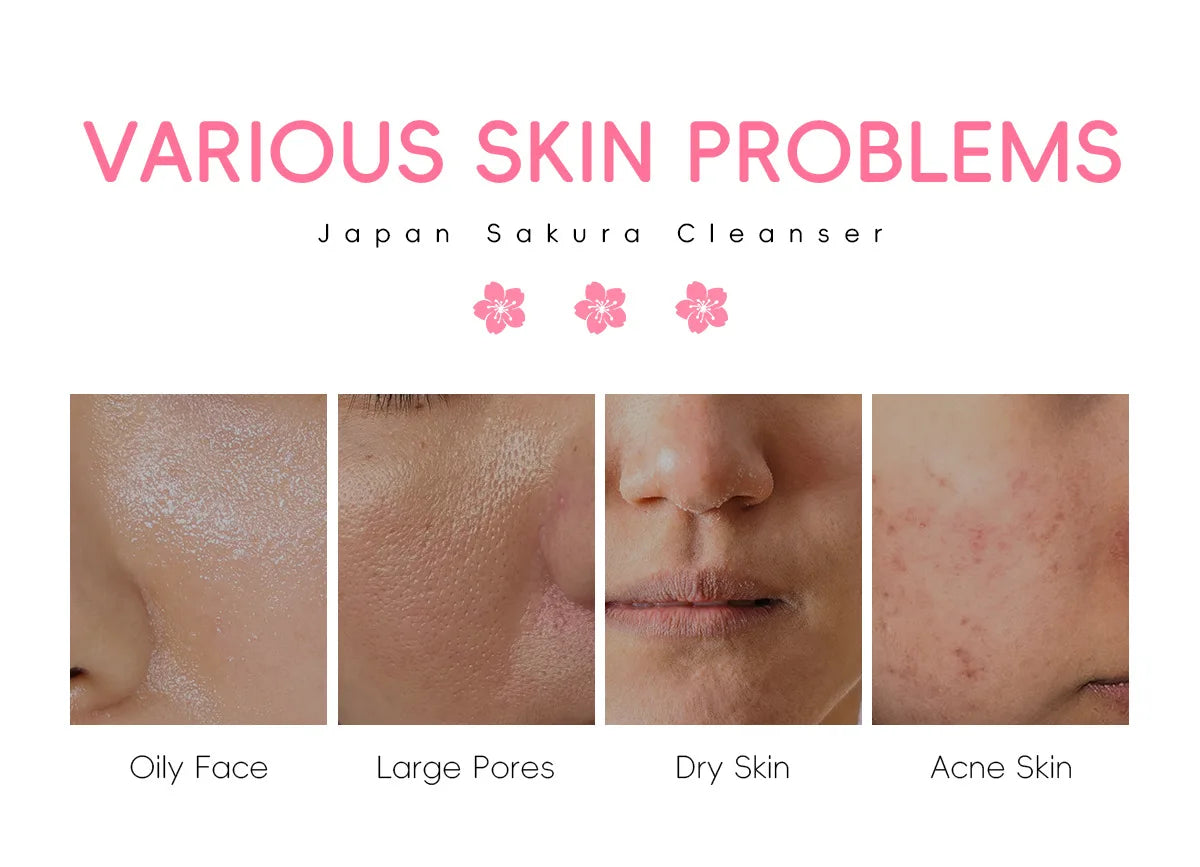 LAIKOU Sakura nettoyant pour le visage mousse lavage du visage supprimer points noirs hydratant rétrécit les Pores nettoyage en profondeur contrôle de l'huile soins de la peau 50g