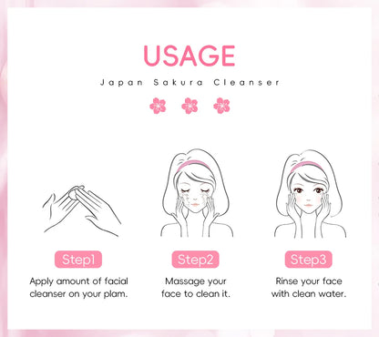 LAIKOU Sakura nettoyant pour le visage mousse lavage du visage supprimer points noirs hydratant rétrécit les Pores nettoyage en profondeur contrôle de l'huile soins de la peau 50g